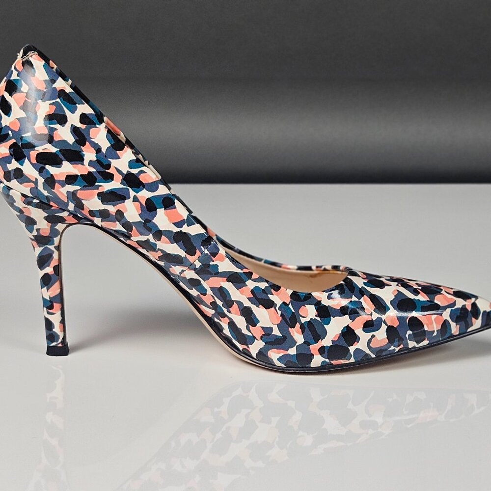 Nine West Flax Patent Pointed Toe Pumps Blue Pink Black - Picture 14 of 16